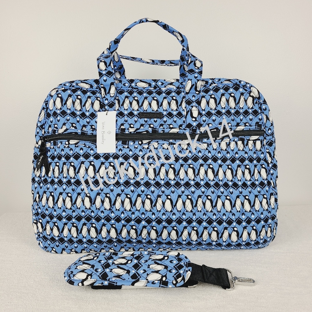 Vera Bradley Grand Traveler Bag Penguins NWT